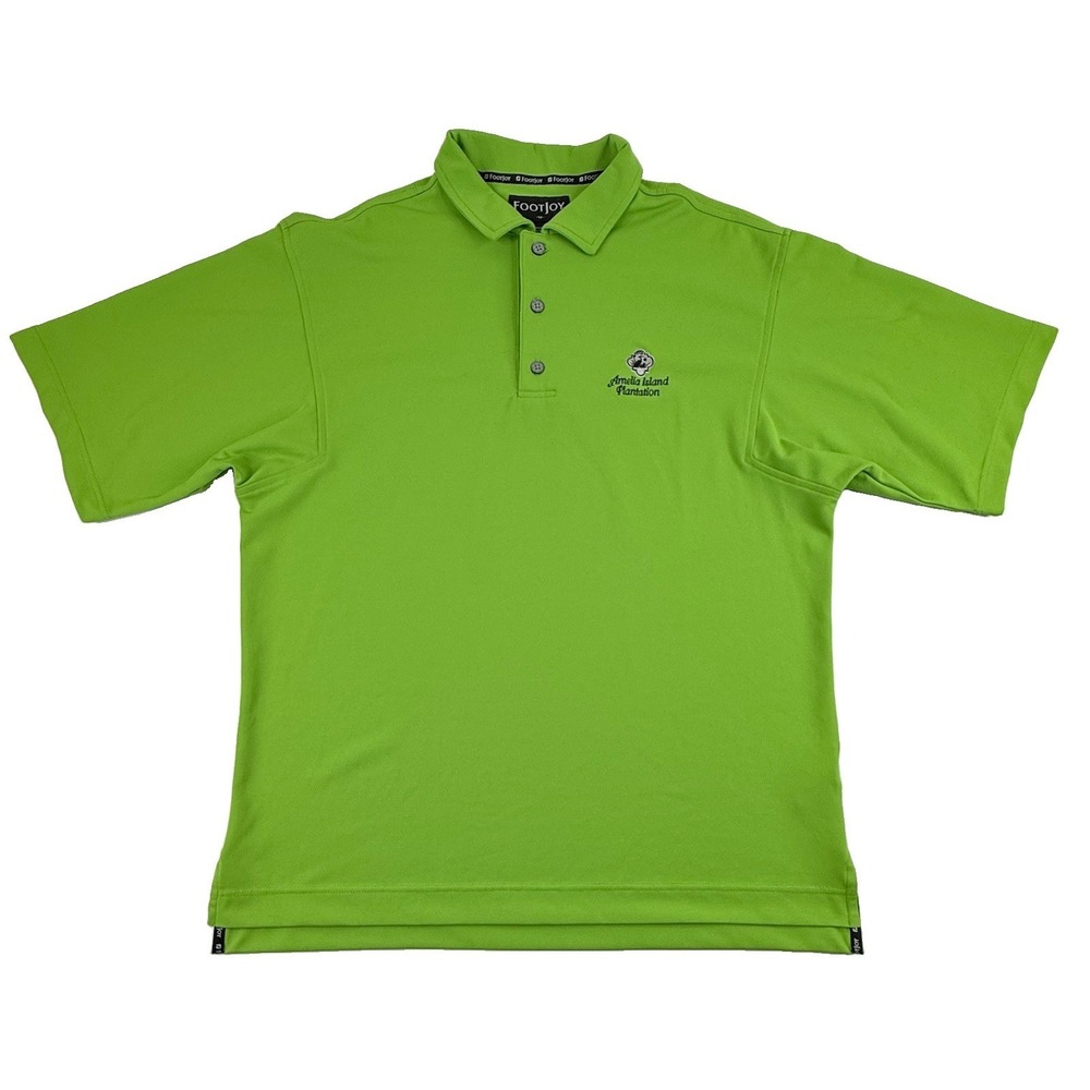 Footjoy FJ Golf Polo Green Men's Medium Amelia Island Plantation‎